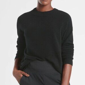 Athleta | Hawthorne Crew Wool Sweater | Black | S
